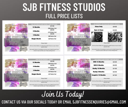 💥Check out our FULL SJB Fitness Price Lists 💥
